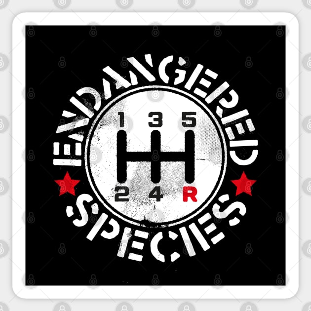 Manual Transmission Endangered Species Sticker by cowyark rubbark